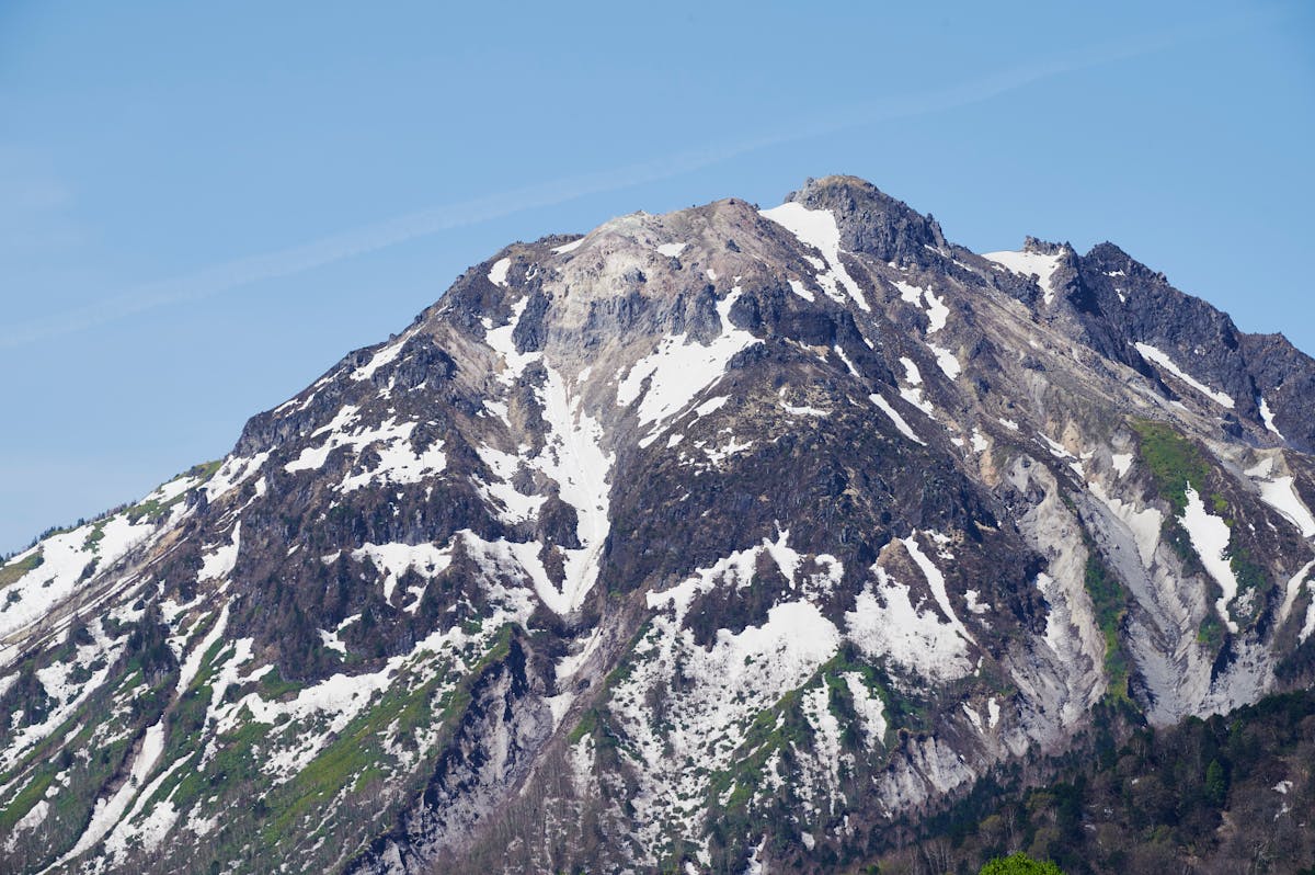 乗鞍岳の雪山風景