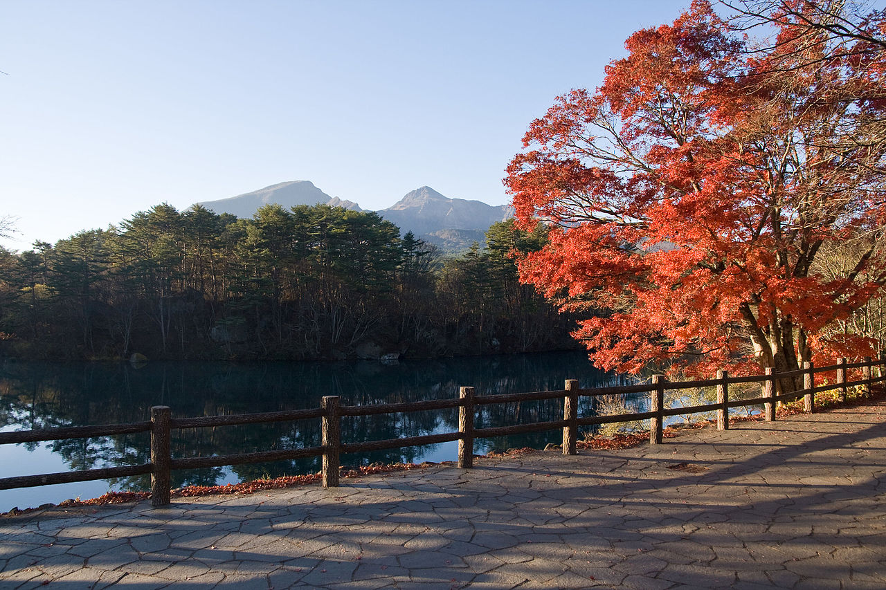 Mount Bandai seen from Goshikinuma