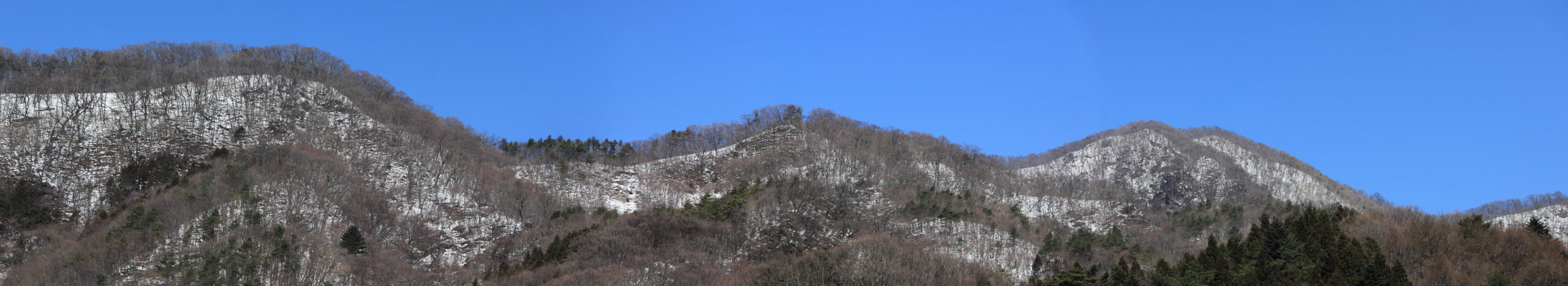 The Haruna mountain range behind the shrine