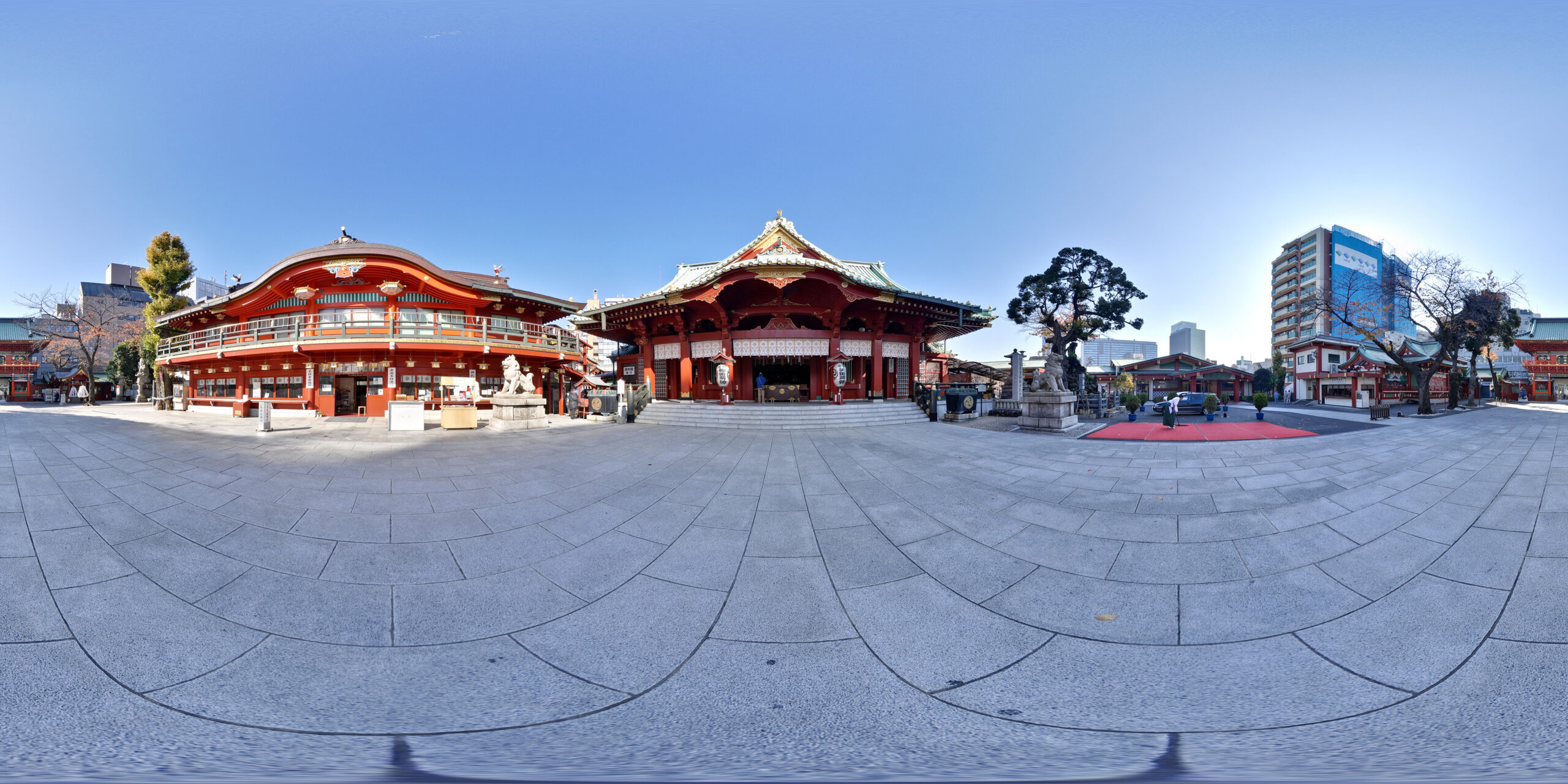 神田明神の境内パノラマ