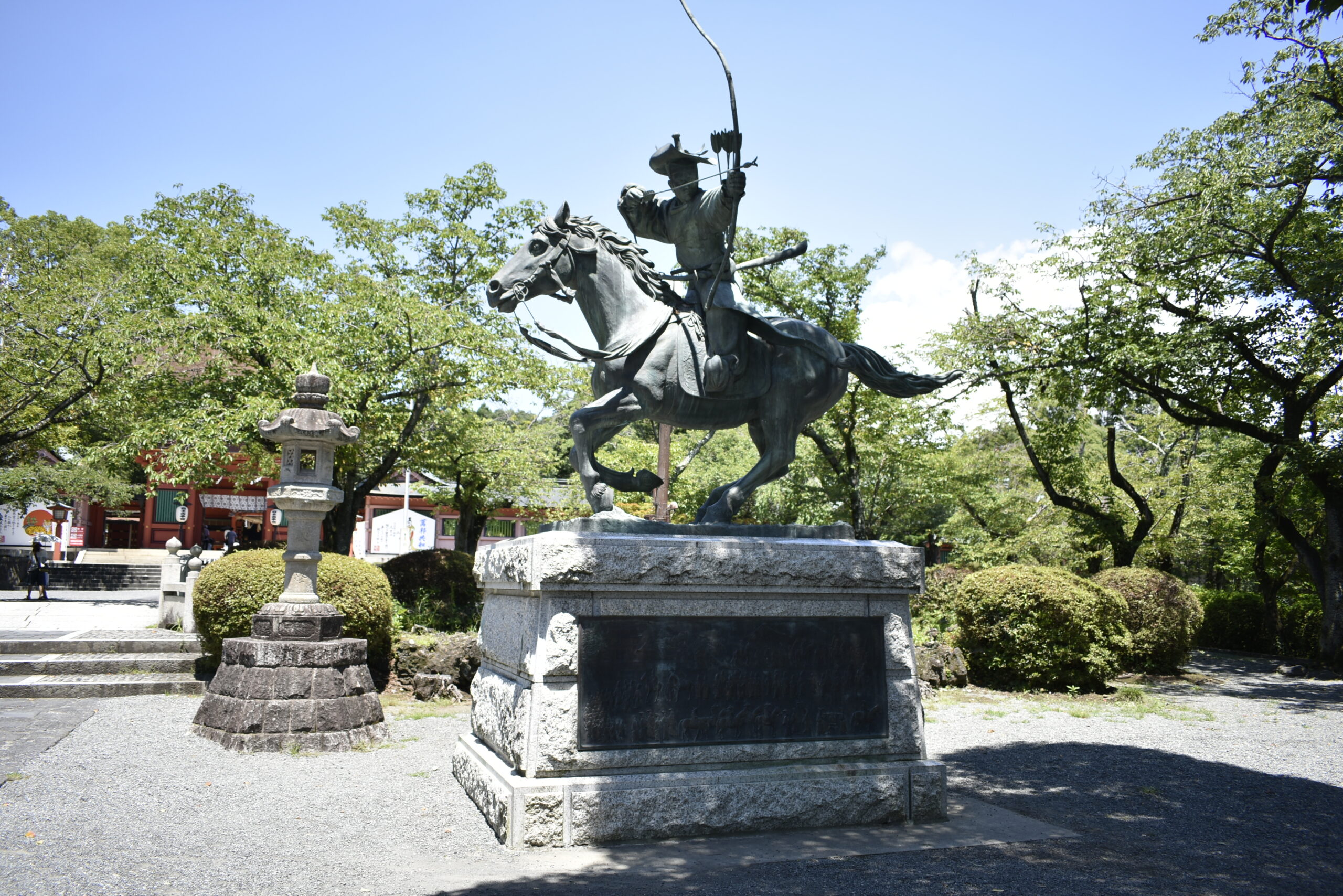 Yabusame horseman statue
