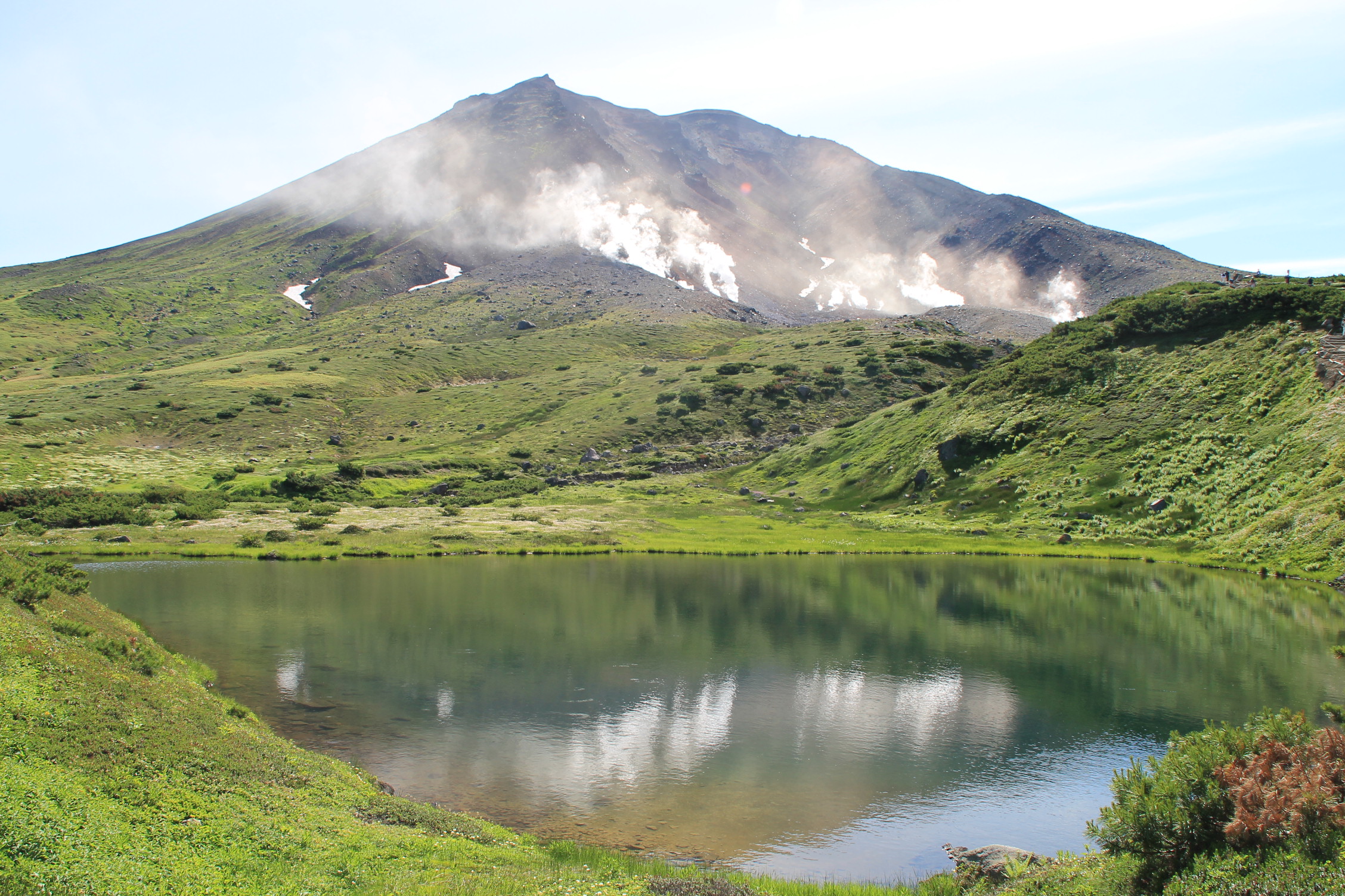 Sugatami Pond and fumaroles