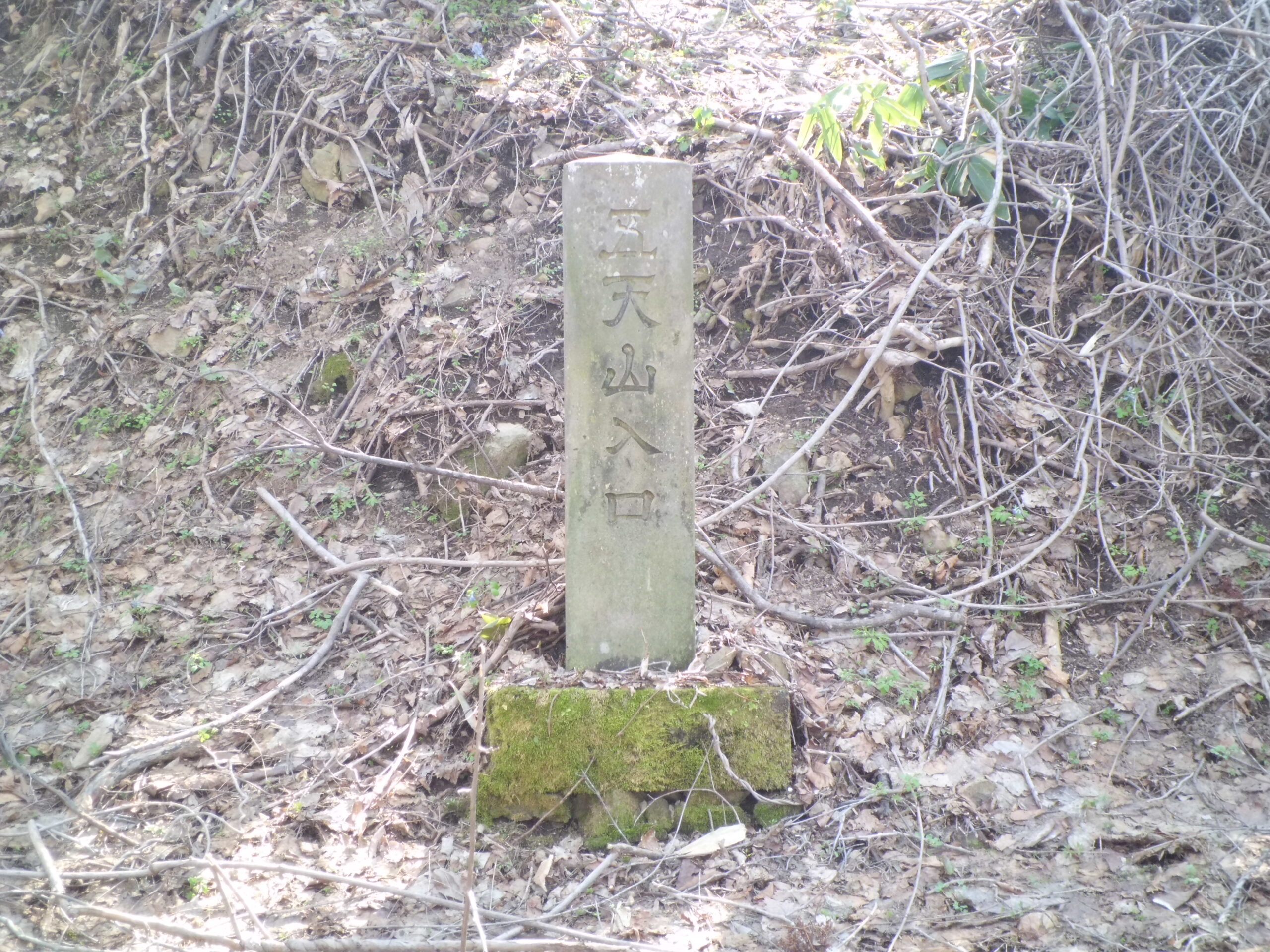 Stone marker reading