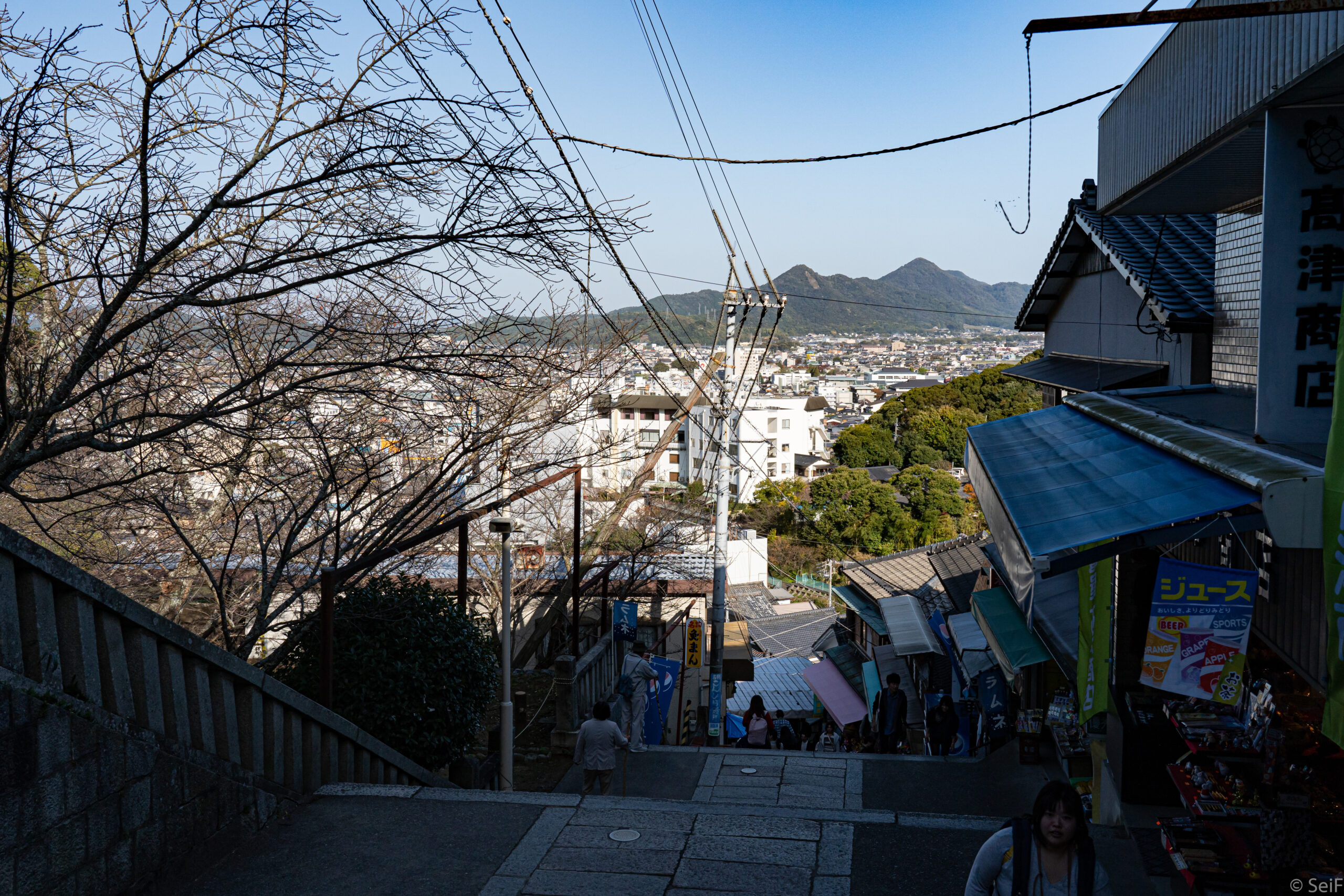 石段から見下ろす讃岐平野